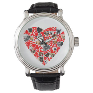 Valentine Heart Chien Photo Collage montre