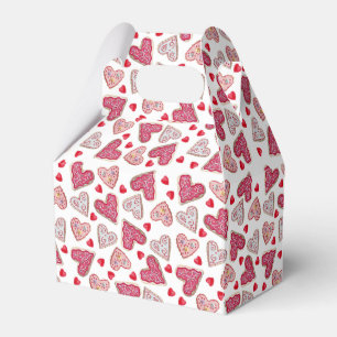 Valentine Heart Cookies Pattern Favor Box