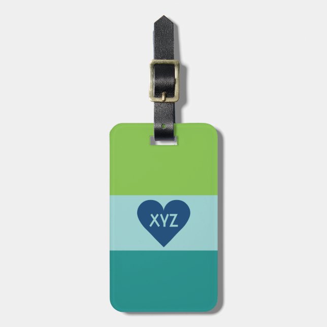Valentine Heart custom luggage tag (Front Vertical)