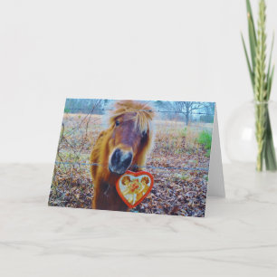 Valentine Heart  Horse Holiday Card