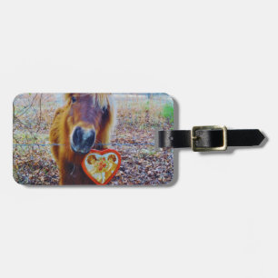 Valentine Heart  Horse Luggage Tag