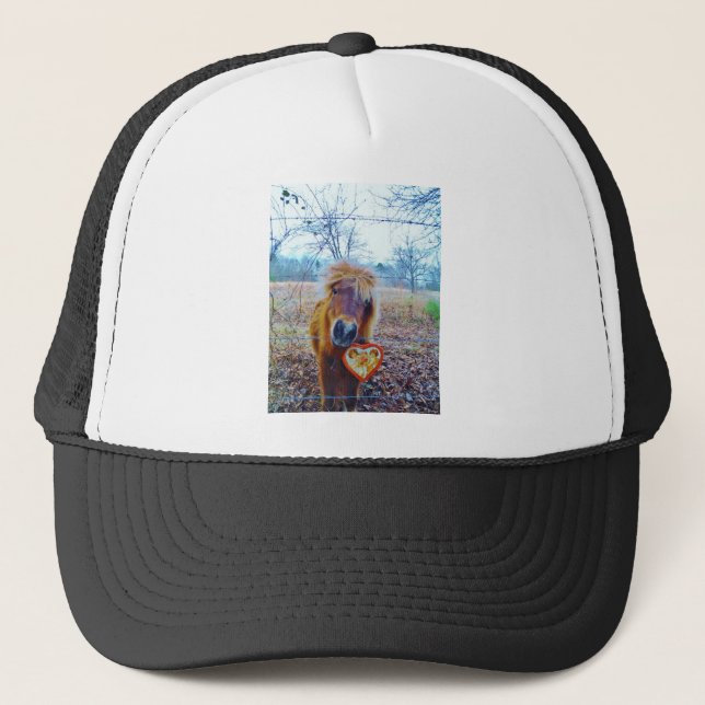 Valentine Heart  Horse Trucker Hat (Front)