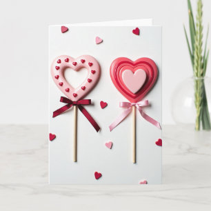 Valentine Heart Lollipop Card