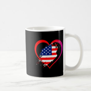 Valentine Heart Love Usa Coffee Mug