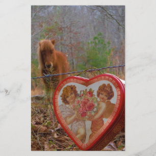 Valentine Heart  Miniature brown Horse