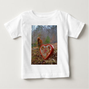 Valentine Heart Miniature brown Horse Baby T-Shirt