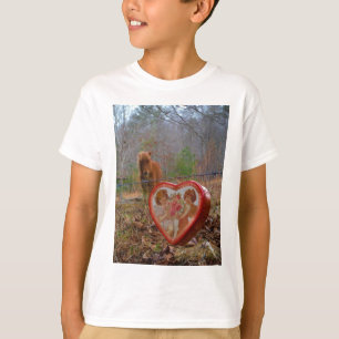 Valentine Heart  Miniature brown Horse T-Shirt
