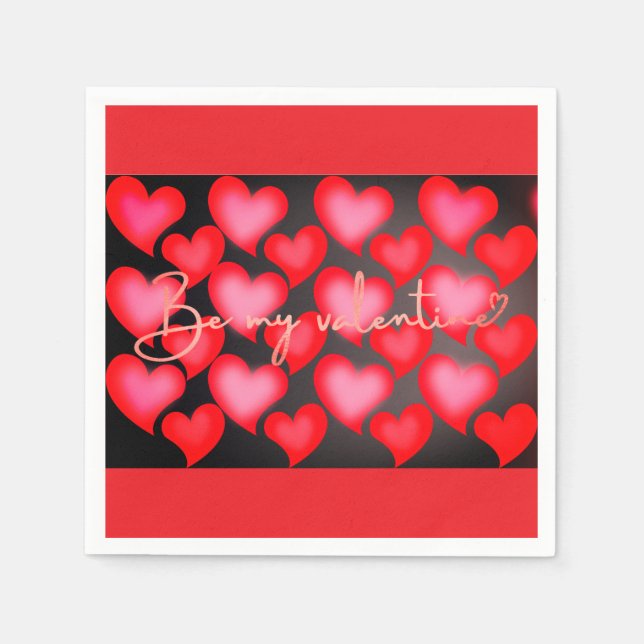 Valentine Heart Mug Napkin (Front)