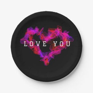 Valentine Heart Paper Plates