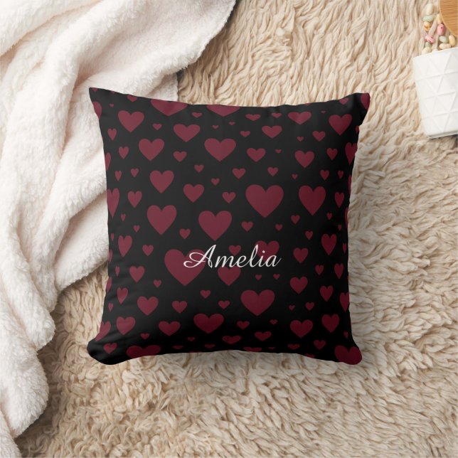 Valentine Heart Pattern Throw Pillow (Blanket)