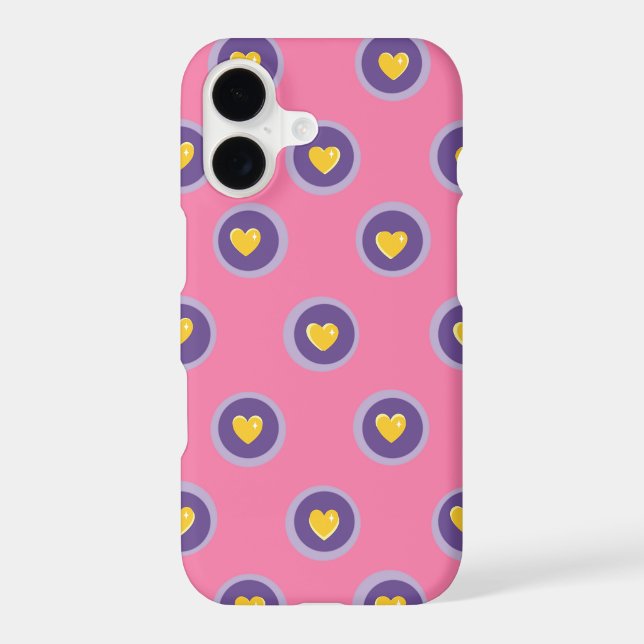 Valentine Heart Pattern with Circles – Cute Pink (Back)