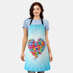 Valentine Heart Shape Watercolor Design-57393 Pape Apron