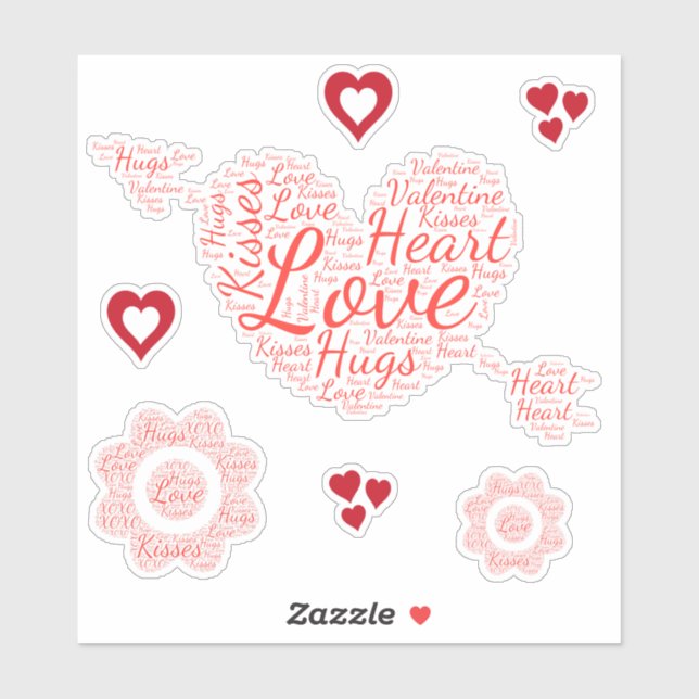 Valentine Heart Shapecloud (Sheet)