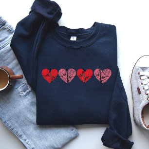 Valentine Heart Sweatshirt, Cute Valentine Gift Sweatshirt