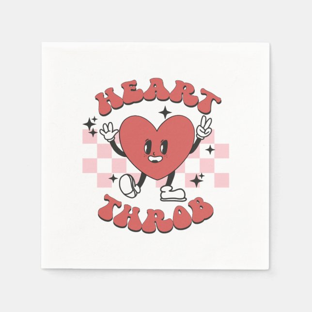 Valentine Heart Throb Napkin (Front)