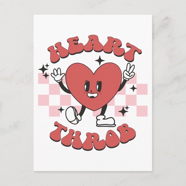 Valentine Heart Throb Postcard (Front)