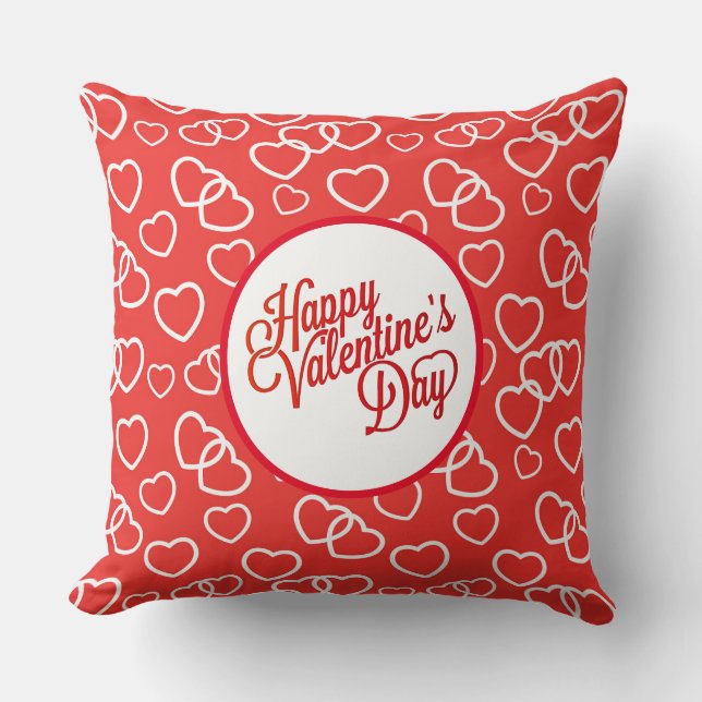 Valentine Heart Throw Pillow (Front)