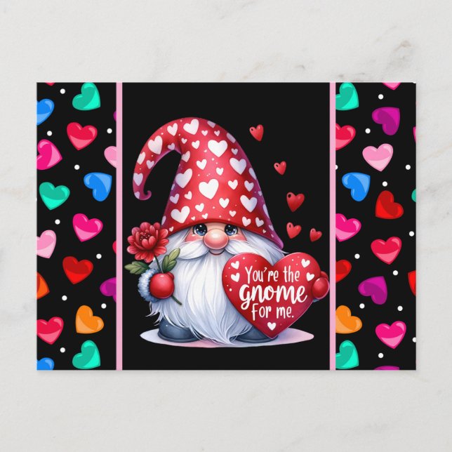 Valentine Heartfelt Gnome  Postcard (Front)