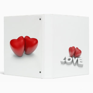 Valentine hearts and love word binder
