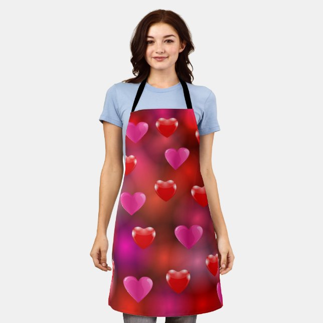 Valentine Hearts Apron (Worn)
