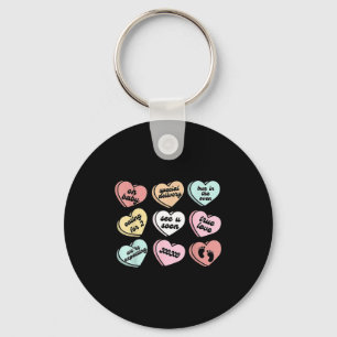 Valentine Hearts Candy Pregnancy Announcement Baby Keychain