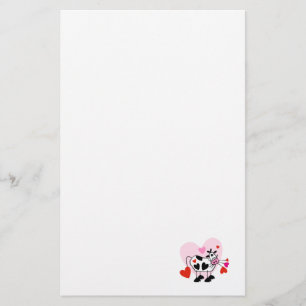 Valentine Hearts Cow Stationery
