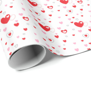 Valentine Hearts Design Wrapping Paper