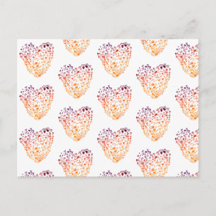 Valentine Hearts DrawingPostcard Holiday Postcard