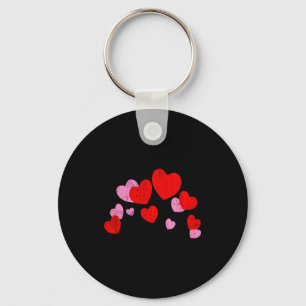 Valentine Hearts Funny Party Valentines Day Keychain