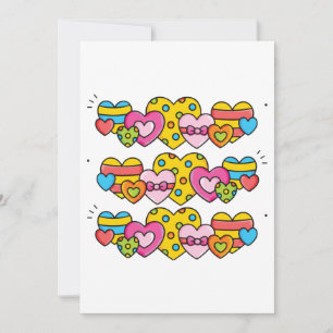 Valentine hearts invitation