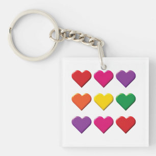 Valentine Hearts Keychain