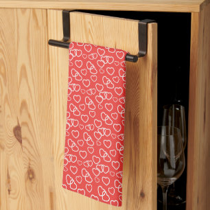 Valentine Hearts Kitchen Towel