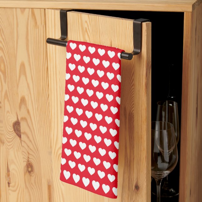 Valentine Hearts  Kitchen Towel (Thirds Fold)