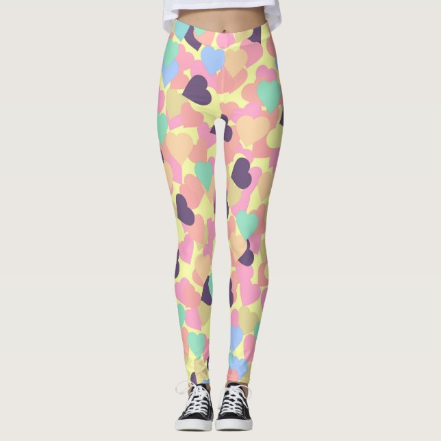 valentine hearts leggings (Front)