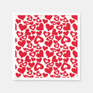 Valentine Hearts Paper Napkins