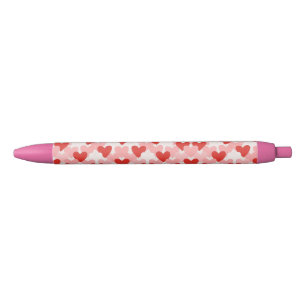 Valentine Hearts pattern Mug Black Ink Pen
