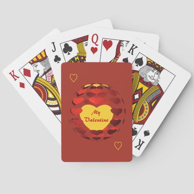 Valentine Hearts Playing Cards (Back)