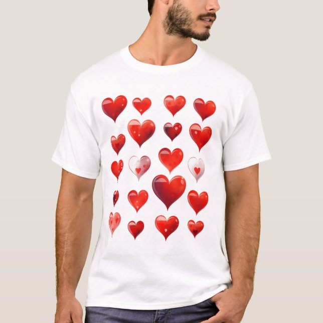 Valentine Hearts T-Shirt (Front)