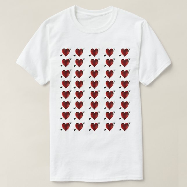 Valentine Hearts T-Shirt (Design Front)
