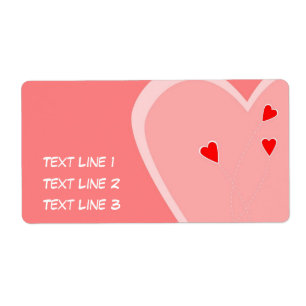 Valentine Hearts Template For Avery Label
