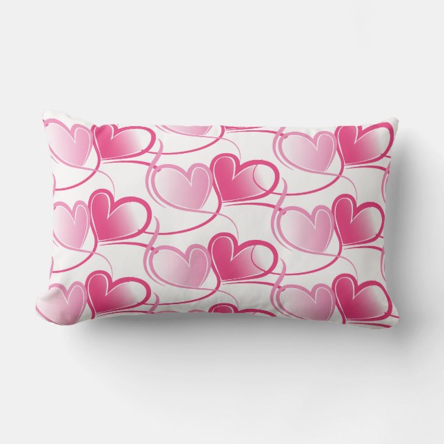 Valentine Hearts Throw Pillow (Front)