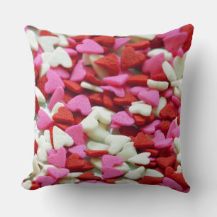 Valentine Hearts Throw Pillow
