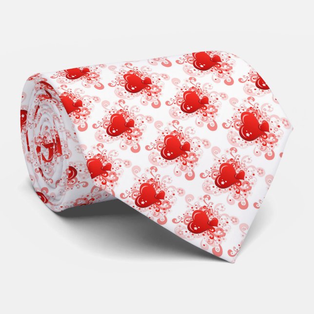 Valentine Hearts Tie (Rolled)
