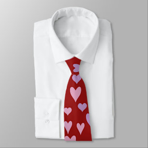 Valentine hearts tie