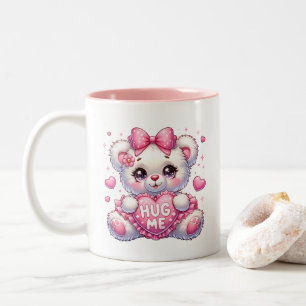 Valentine Hearts Two-Tone Coffee Mug