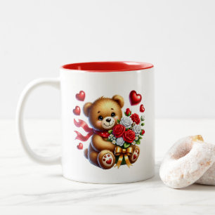 Valentine Hearts Two-Tone Coffee Mug