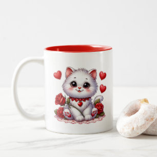 Valentine Hearts  Two-Tone Coffee Mug