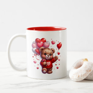 Valentine Hearts Two-Tone Coffee Mug