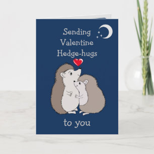 Valentine Hedhehog Hedge-hugs  Card