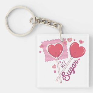 Valentine Hey Sugar Keychain